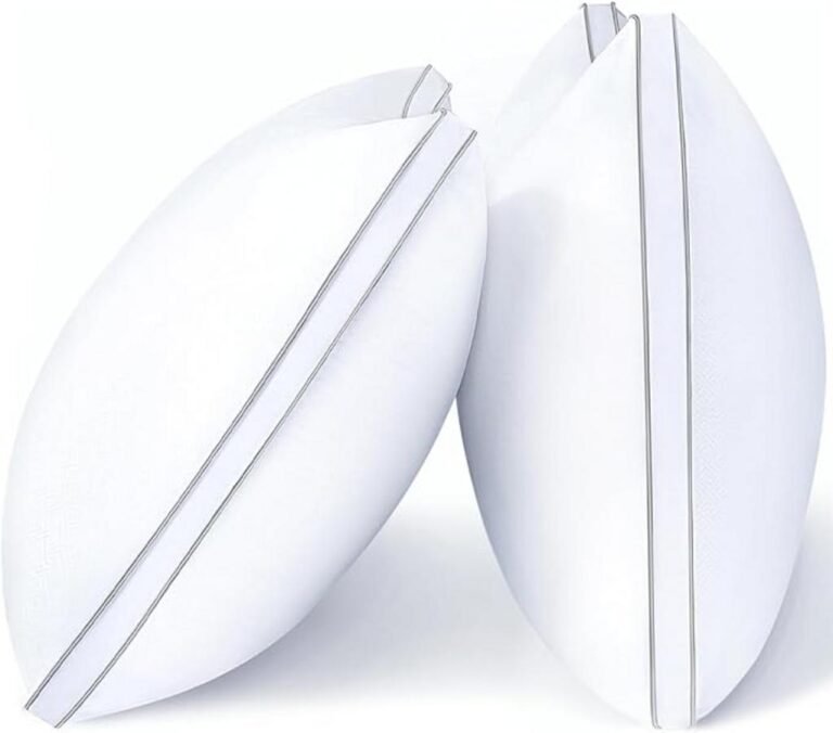 viewstar Bed Pillows Queen Size Set of 2, Firm Support Down Alternative Gusseted Pillows