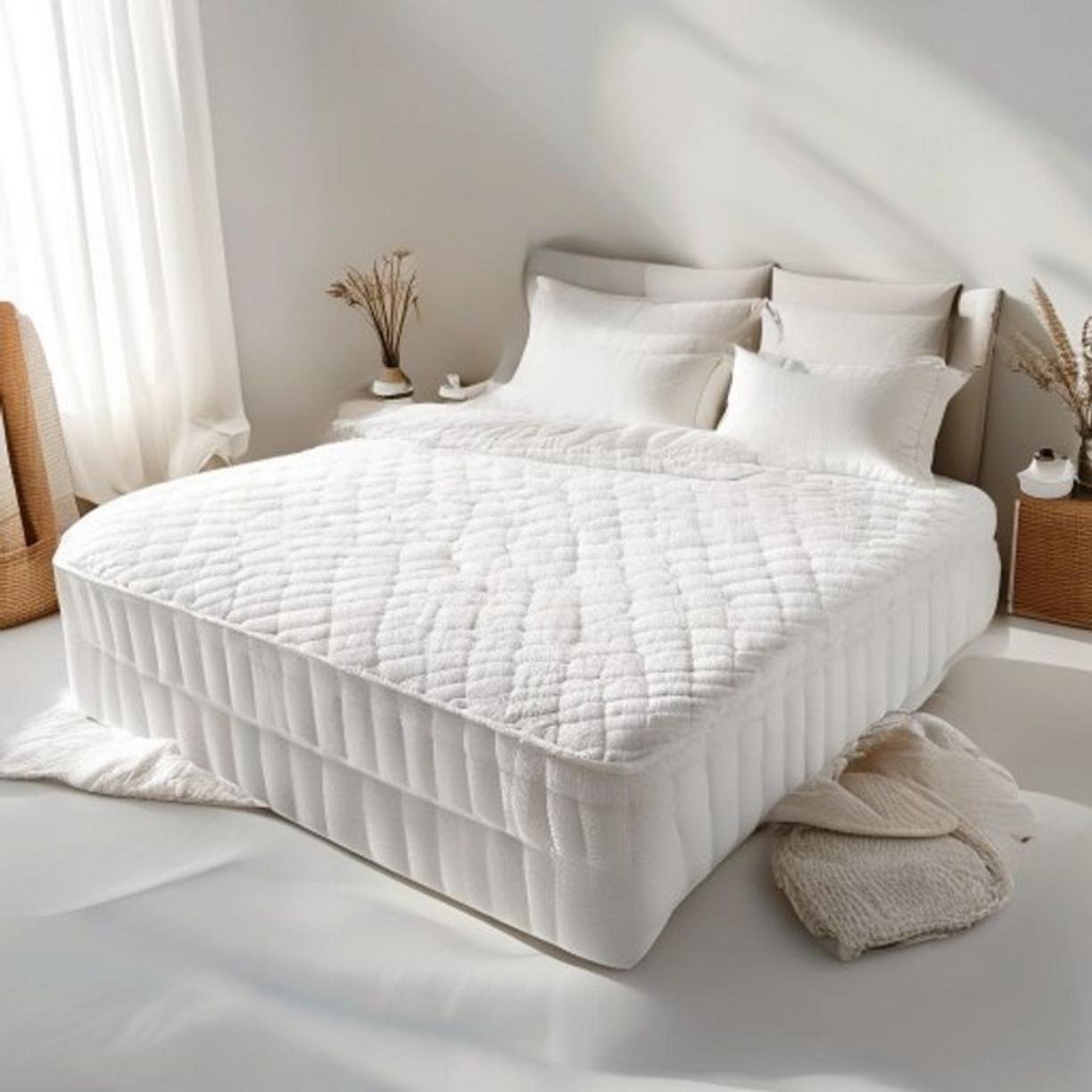 Wool mattress topper